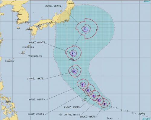 台風21号19最新進路情報を米軍やwindyから ブアローイの意味はお菓子 銀鼠ニュース